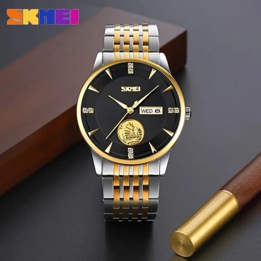 SKMEI 9309 Quartz Wristwatches Male Casual Date Week Wristwatch
